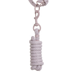 Cavezza tecnica con doppia regolazione e fibbie rivestite in gomma Equestro Viola infeltrito / bianco sabbia