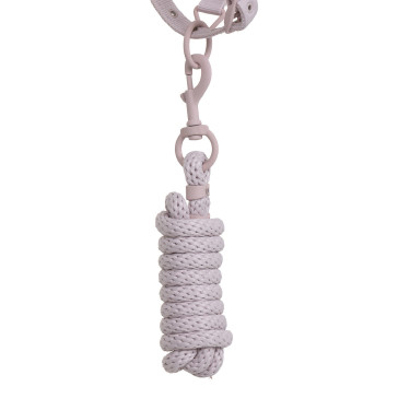 Cavezza tecnica con doppia regolazione e fibbie rivestite in gomma Equestro Viola infeltrito / bianco sabbia