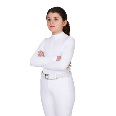 Polo da concorso bambina con inserti micromesh Equestro bambino Polo da concorso bambina con inserti micromesh Equestro bambino