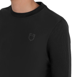 Felpa tecnica uomo girocollo con inserti micro mesh Equestro Felpa tecnica uomo girocollo con inserti micro mesh Equestro