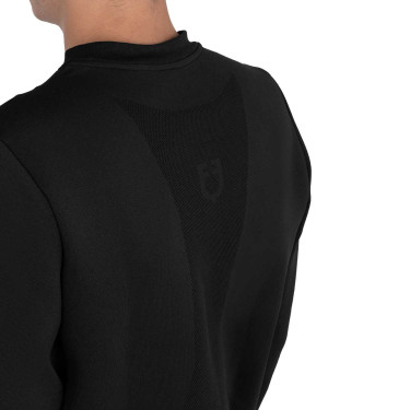 Felpa tecnica uomo girocollo con inserti micro mesh Equestro Felpa tecnica uomo girocollo con inserti micro mesh Equestro