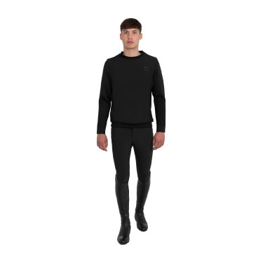 Felpa tecnica uomo girocollo con inserti micro mesh Equestro Felpa tecnica uomo girocollo con inserti micro mesh Equestro