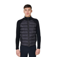 Giacca piumino uomo con maniche in maglia Equestro Nero Giacca piumino uomo con maniche in maglia Equestro Nero