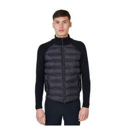 Giacca piumino uomo con maniche in maglia Equestro Giacca piumino uomo con maniche in maglia Equestro