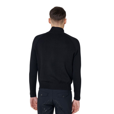 Giacca piumino uomo con maniche in maglia Equestro Giacca piumino uomo con maniche in maglia Equestro