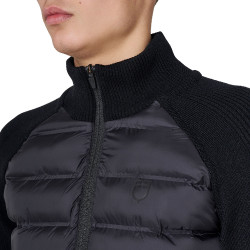 Giacca piumino uomo con maniche in maglia Equestro Giacca piumino uomo con maniche in maglia Equestro