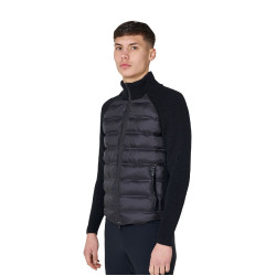 Giacca piumino uomo con maniche in maglia Equestro Giacca piumino uomo con maniche in maglia Equestro
