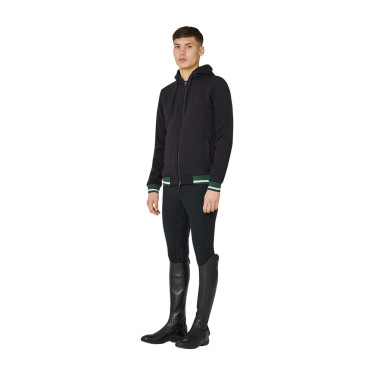 Felpa uomo con cappuccio e zip frontale Equestro Felpa uomo con cappuccio e zip frontale Equestro
