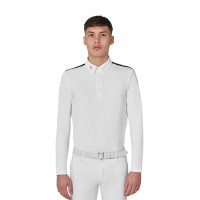 Polo concorso uomo maniche lunghe e inserti in mesh Equestro