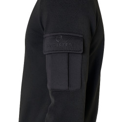 Felpa uomo collo alto in pile con zip a 3/4 Equestro Felpa uomo collo alto in pile con zip a 3/4 Equestro