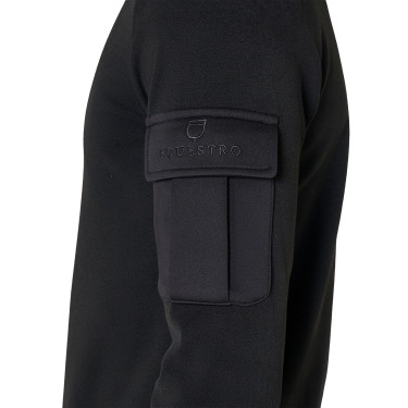Felpa uomo collo alto in pile con zip a 3/4 Equestro Felpa uomo collo alto in pile con zip a 3/4 Equestro