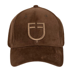 Cappellino unisex baseball in tessuto effetto velluto Equestro