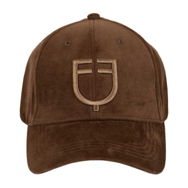 Cappellino unisex baseball in tessuto effetto velluto Equestro