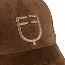 Cappellino unisex baseball in tessuto effetto velluto Equestro