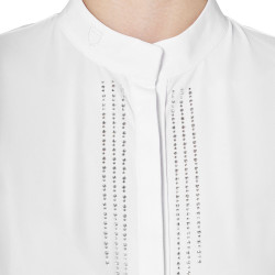 Polo da concorso da donna a camicia con strass Equestro Polo da concorso da donna a camicia con strass Equestro
