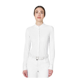 Polo concorso donna a camicia con inserti in mesh Equestro Polo concorso donna a camicia con inserti in mesh Equestro