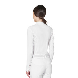Polo concorso donna a camicia con inserti in mesh Equestro Polo concorso donna a camicia con inserti in mesh Equestro