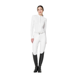 Polo concorso donna a camicia con inserti in mesh Equestro Polo concorso donna a camicia con inserti in mesh Equestro