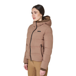 Giacca piumino donna con cappuccio Equestro Giacca piumino donna con cappuccio Equestro