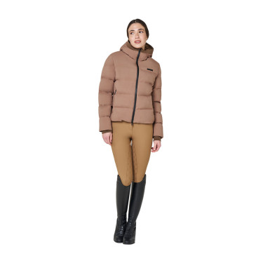 Giacca piumino donna con cappuccio Equestro Giacca piumino donna con cappuccio Equestro