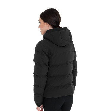 Giacca piumino donna con cappuccio Equestro Nero