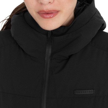 Giacca piumino donna con cappuccio Equestro Nero