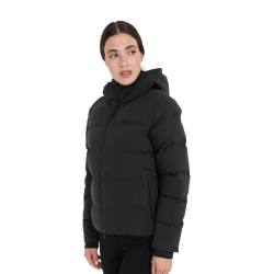 Giacca piumino donna con cappuccio Equestro Nero