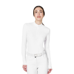 Polo concorso donna basic con inserti in mesh Equestro Polo concorso donna basic con inserti in mesh Equestro