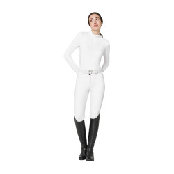 Polo concorso donna basic con inserti in mesh Equestro Polo concorso donna basic con inserti in mesh Equestro