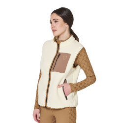 Smanicato donna in pile teddy con tasca frontale Equestro Smanicato donna in pile teddy con tasca frontale Equestro