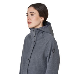 Softshell donna lungo in misto lana con apertura posteriore Equestro Softshell donna lungo in misto lana con apertura posteriore Equestro