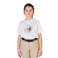 T-shirt bambina Born To Be Wild in cotone Equestro bambino Bianco