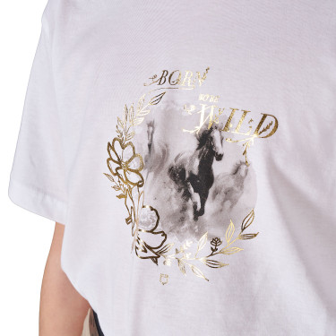 T-shirt bambina Born To Be Wild in cotone Equestro bambino