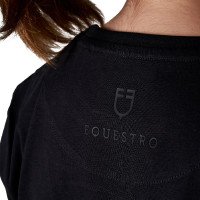 T-shirt bambina Sporty & Chic in cotone Equestro bambino Nero