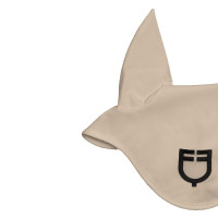 Cuffietta in tessuto tecnico con orecchie sagomate Equestro Cobblestone / nero