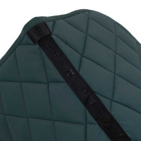 Sottosella da salto con trapuntatura a rombi e logo ricamato Equestro Verde abete / nero