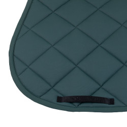 Sottosella da salto con trapuntatura a rombi e logo ricamato Equestro Verde abete / nero