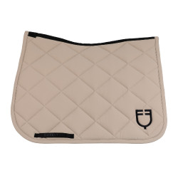 Sottosella da dressage con trapuntatura a rombi e logo ricamato Equestro Sottosella da dressage con trapuntatura a rombi e logo ricamato Equestro