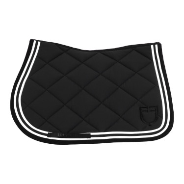 Sottosella salto Double Stripes in tessuto tecnico Equestro Nero