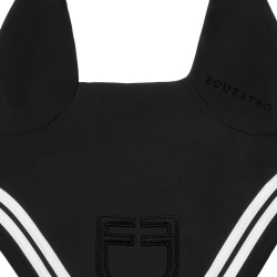 Cuffietta Double Stripes in tessuto tecnico Equestro Nero