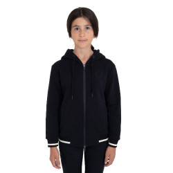 Felpa unisex bambini con cappuccio e zip frontale Equestro