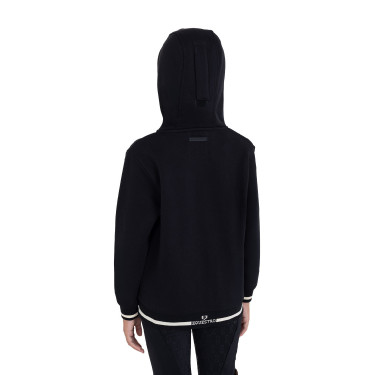 Felpa unisex bambini con cappuccio e zip frontale Equestro