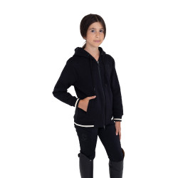 Felpa unisex bambini con cappuccio e zip frontale Equestro