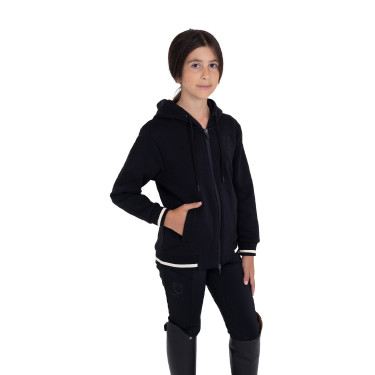 Felpa unisex bambini con cappuccio e zip frontale Equestro
