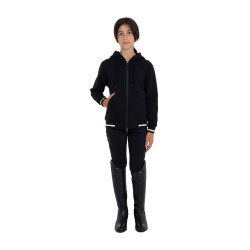 Felpa unisex bambini con cappuccio e zip frontale Equestro