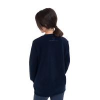 Felpa girocollo bambini unisex in pile Equestro Blazer marine Blu marino