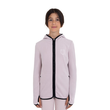 Felpa bambini unisex in pile con zip Equestro