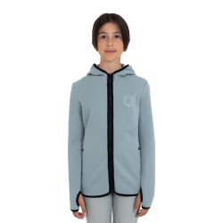 Felpa bambini unisex in pile con zip Equestro Grigio ardesia Felpa bambini unisex in pile con zip Equestro Grigio ardesia