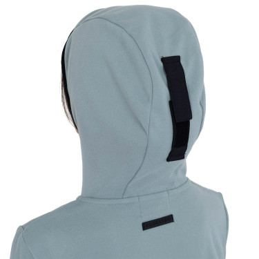Felpa bambini unisex in pile con zip Equestro Grigio ardesia
