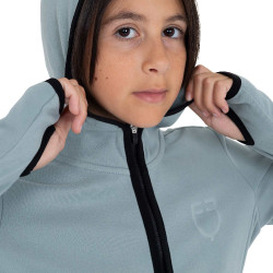 Felpa bambini unisex in pile con zip Equestro Grigio ardesia Felpa bambini unisex in pile con zip Equestro Grigio ardesia